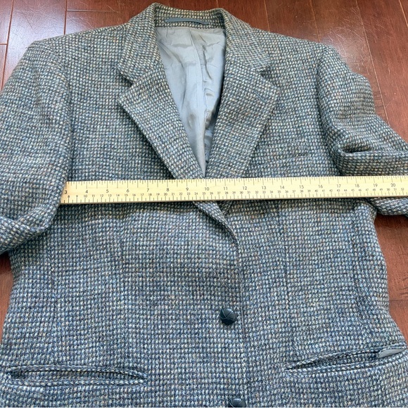 Harris Tweed Men's Classic Gray Checkered Blazer - Picture 7 of 8